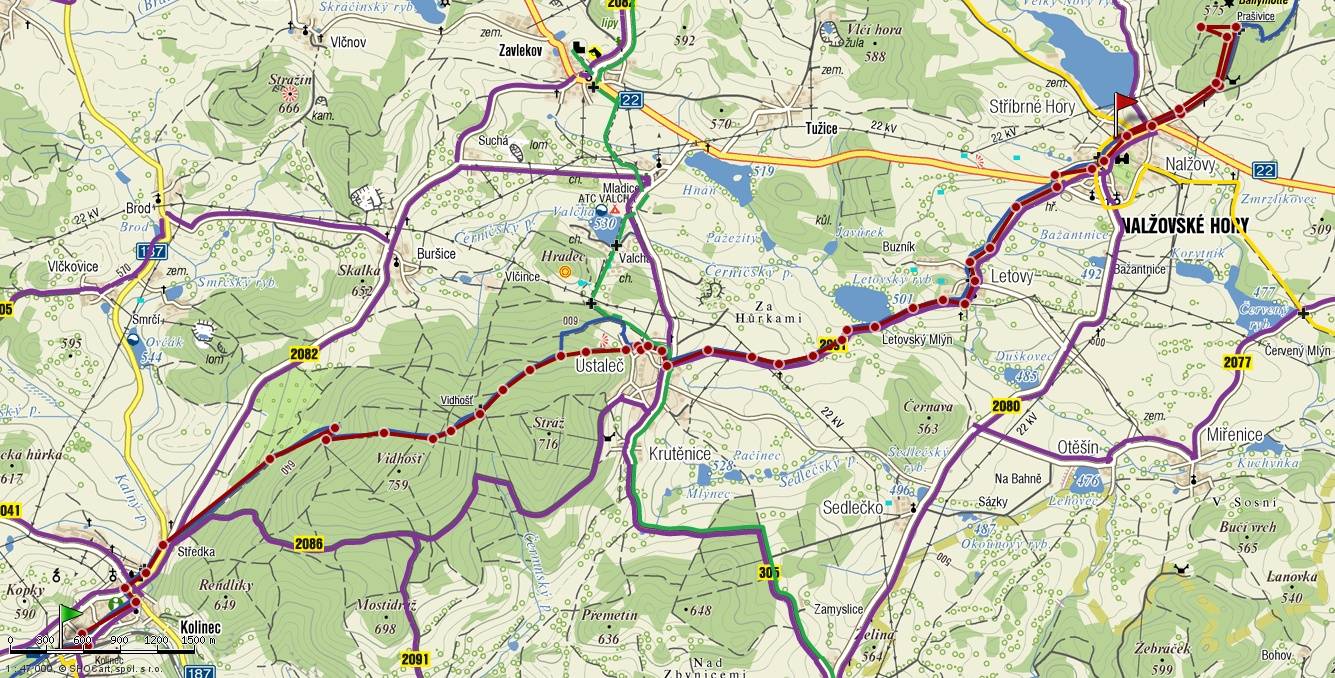 Kolinec-přes Vidhošť-Ústaleč-Letovy-Nalžovské Hory-Prašivice 14 km